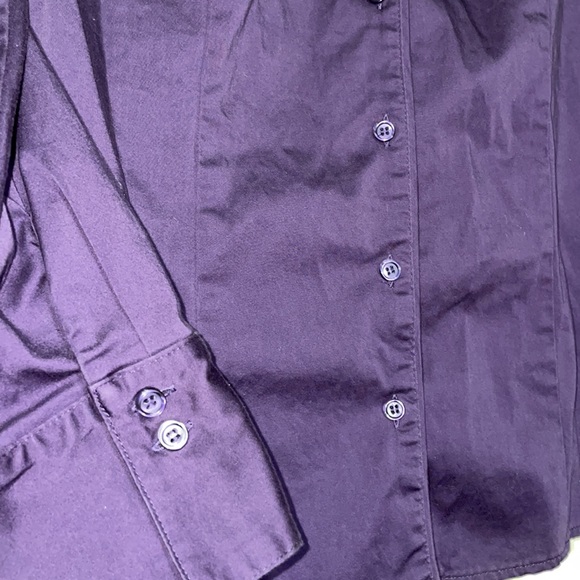 Lane Bryant Gorgeous Purple Button up long sleeve - Picture 3 of 6